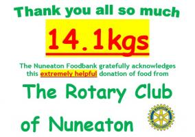 Nuneaton Food Bank Thanks
